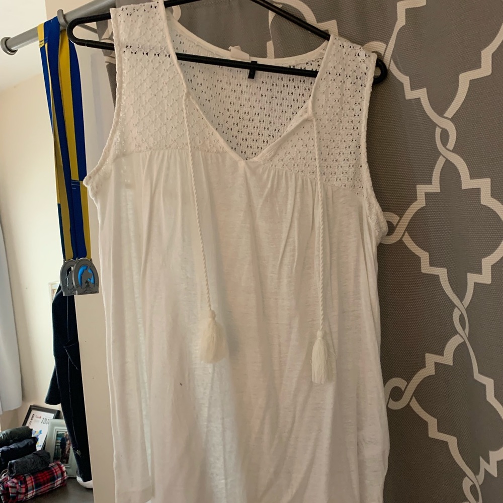 White tank top from Anthropologie